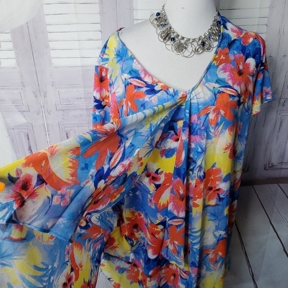 NY Collection size 2x multicolor top vacation - Picture 8 of 10